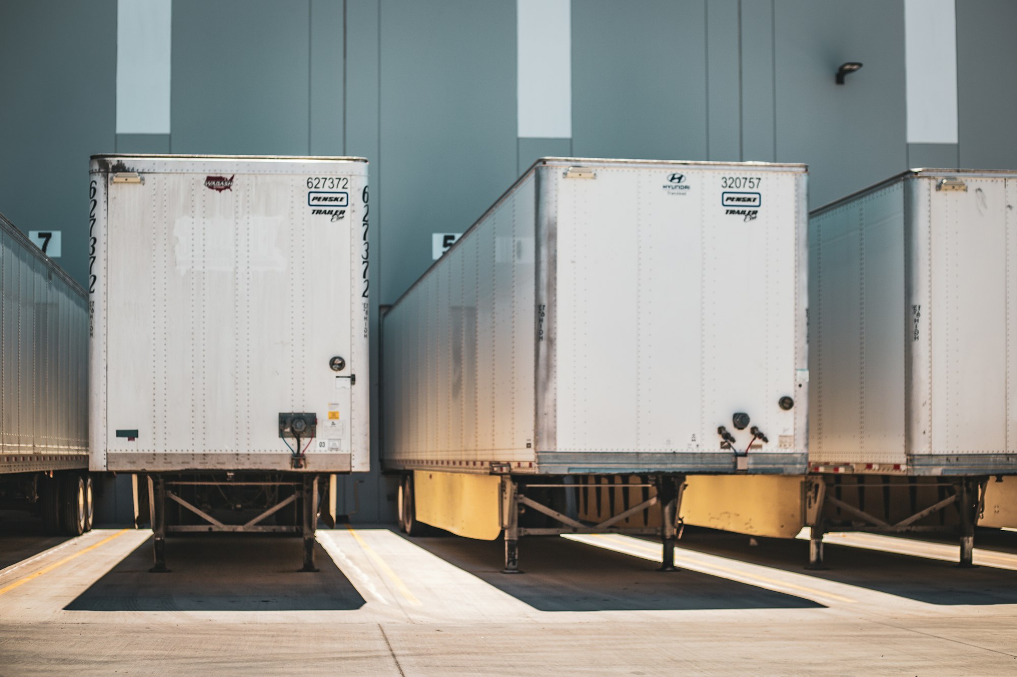 Pallets staged for shipment